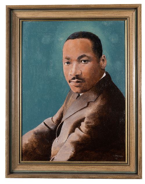 Portrait of Martin Luther King, Jr., Hilton Parham, (1930-) Created 2008 Gifted by: Jeanne Martins 